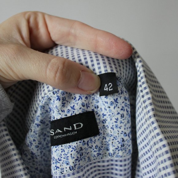Sand Copenhagen Blue Shirt Size 42 - Picture 8 of 8
